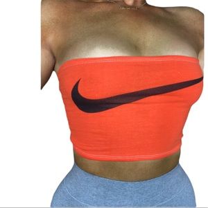 nike bandeau top and shorts set